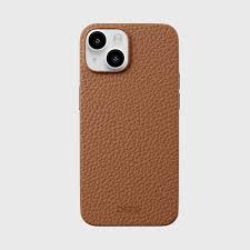Capa de Couro Marrom iPhone 13